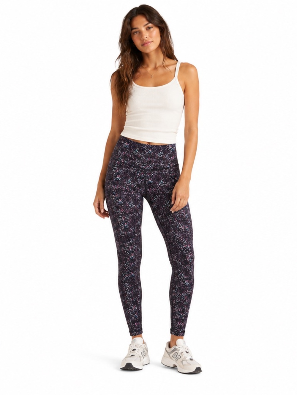 Lululemon Wunder Under High Rise Leggings Speckled Print Size 6